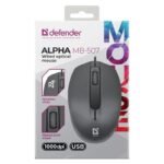 DEFENDER MOUSE ALPHA MB-507 SILENT BLACK 1000dpi 3P - Image 5