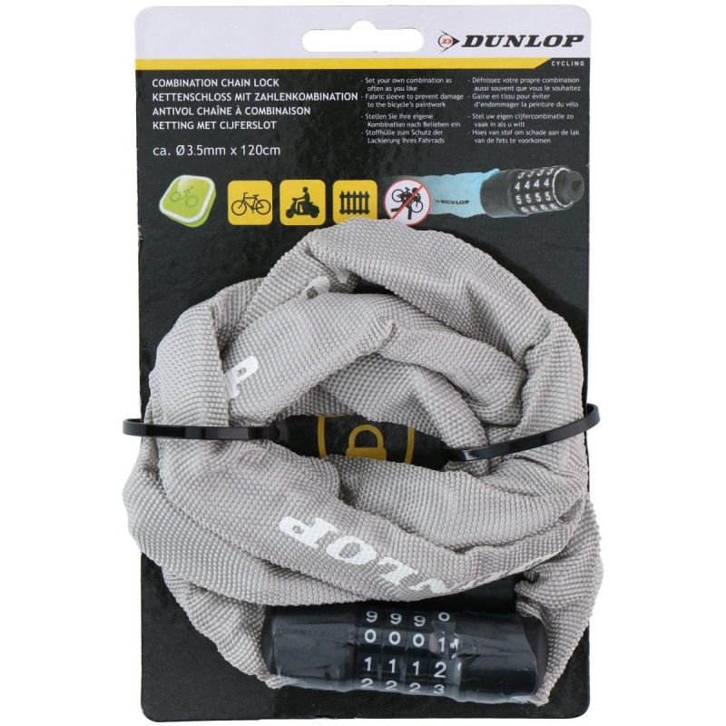 lupin-wear-ca-dunlop-bicycle-lock-chain-with-code-120cm-length-gray-1839231 DUNLOP BICYCLE LOCK CHAIN WITH CODE 120CM LENGTH - GRAY - Image 1