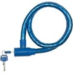 DUNLOP BLUE SPIRAL BIKE LOCK WITH KEY, HOSE, 18MMx80CM - Image 3