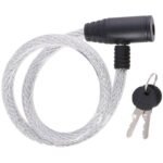 DUNLOP SPIRAL BICYCLE LOCK WITH KEY 1.2x65CM - TRANSPARENT - Image 3