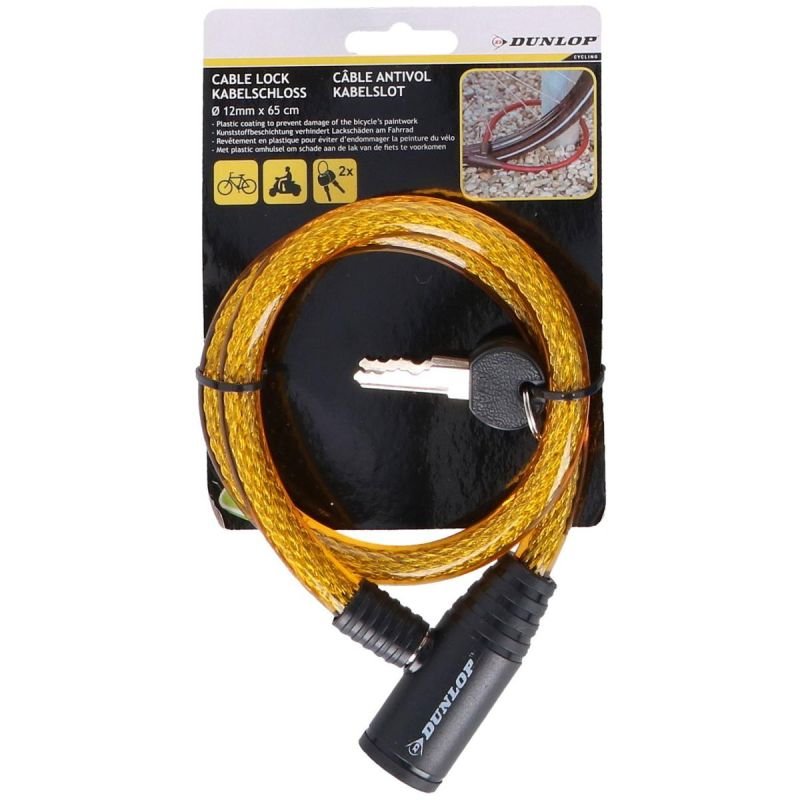 lupin-wear-ca-dunlop-spiral-bike-lock-with-key-1-2x65cm-yellow-1839234 DUNLOP SPIRAL BIKE LOCK WITH KEY 1.2x65CM - YELLOW - Image 1