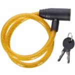 DUNLOP SPIRAL BIKE LOCK WITH KEY 1.2x65CM - YELLOW - Image 3