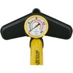 DUNLOP WORKSHOP BICYCLE PUMP 230PSI (16BAR) WITH MANOMETER YELLOW - Image 4
