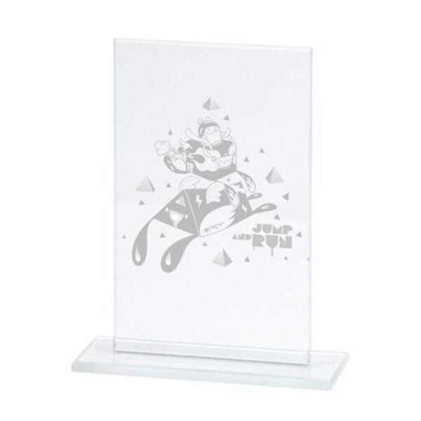 Engraved glass trophy