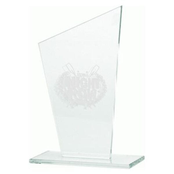 Engraved glass trophy