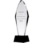 Engraved glass trophy H 31 cm - Image 2