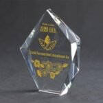Engraved glass trophy + paint filling - Image 2
