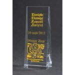 Engraved glass trophy + paint filling - Image 2