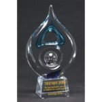 Engraved glass trophy + paint filling - Image 2