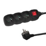 ESPERANZA 3-OUTLET POWER STRIP WITH 3M SWITCH, BLACK ELK211K - Image 2