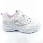 Fila Skye V childrens sports shoes for girls with velcro, white
