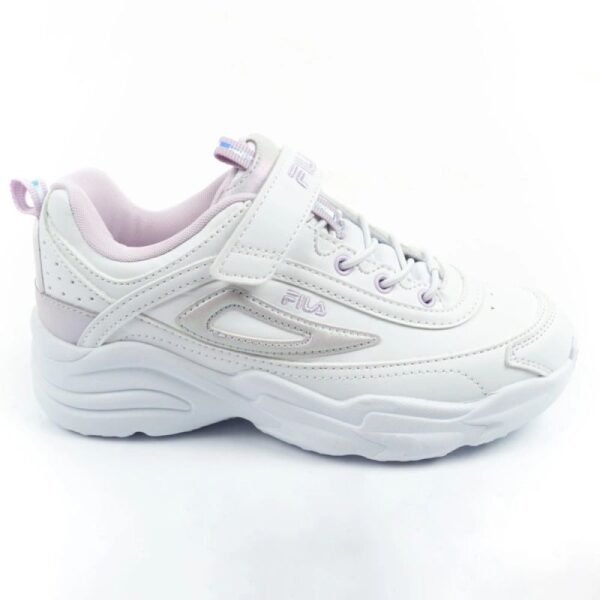 Fila Skye V childrens sports shoes for girls with velcro, white