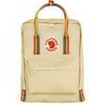Fjallraven Kanken Rainbow backpack - light oak/patt