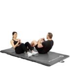 Folding gymnastic mattress gray 2400x1200x50mm HMS MGS01 - Image 3