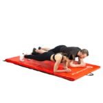 Folding gymnastic mattress red 2400x1200x50mm HMS MGS01 - Image 4