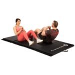 Folding gymnastics mattress black 2400x1200x50mm HMS MGS01 - Image 3