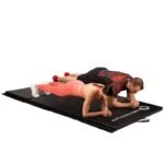 Folding gymnastics mattress black 2400x1200x50mm HMS MGS01 - Image 5