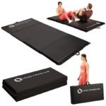Folding gymnastics mattress black 2400x1200x50mm HMS MGS01 - Image 8