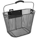 FRONT BICYCLE BASKET CLICK-MOUNTED BLACK - Image 2