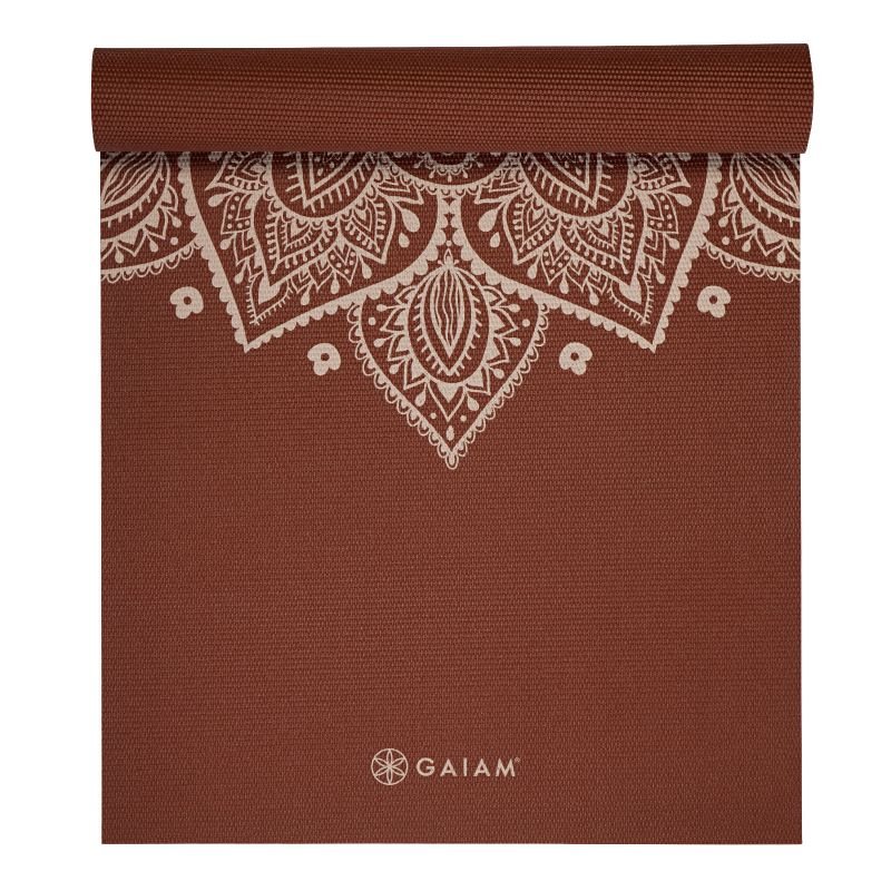 lupin-wear-ca-gaiam-intense-rust-sundial-flower-yoga-mat-5mm-65733-1154783 Gaiam Intense Rust Sundial Flower Yoga Mat 5mm 65733 - Image 1
