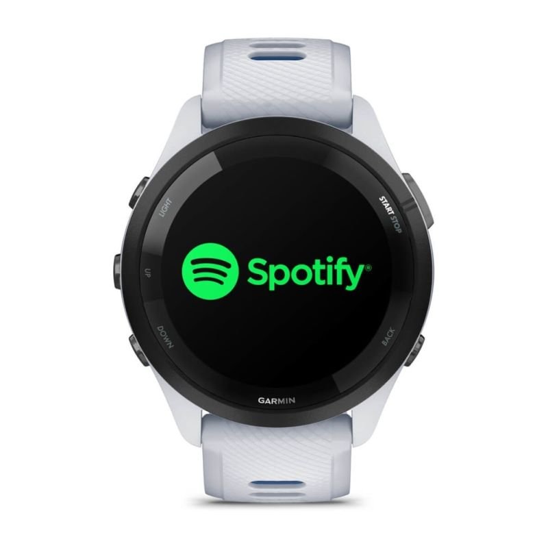 lupin-wear-ca-garmin-forerunner-265-46mm-black-bezel-with-whitestone-case-white-and-blue-1834847 Garmin Forerunner 265 46mm Black Bezel with Whitestone Case White and Blue - Image 1