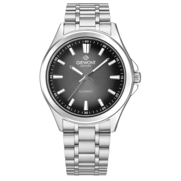 Giewont Elegance Sapphire Silver Black Mens Watch GW5160-B2