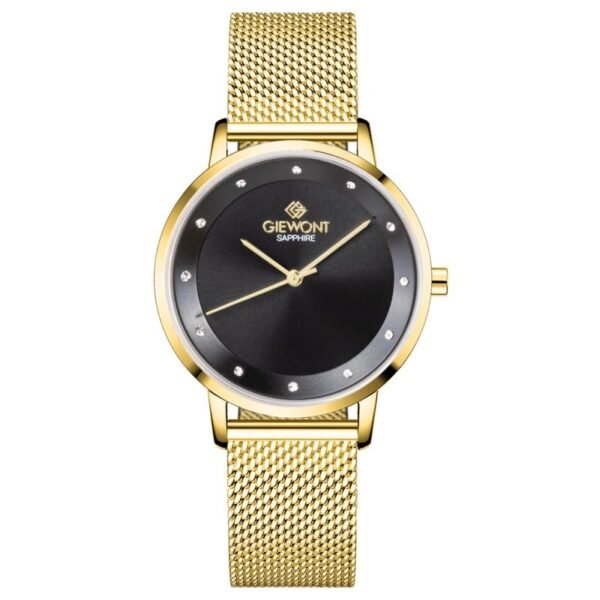 Giewont Sapphire Gold Black Womens Watch GW4130-B3