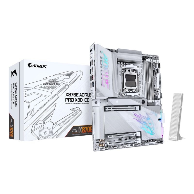 lupin-wear-ca-gigabyte-x870e-aorus-pro-x3d-ice-amd-x870e-socket-am5-atx-2912811 GIGABYTE X870E AORUS PRO X3D ICE AMD X870E Socket AM5 ATX - Image 1