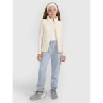 Girls down vest with synthetic filling 4F 4FJRAW25TVJAF323-11S - Image 3