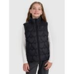 Girls down vest with synthetic filling 4F 4FJRAW25TVJAF323-20S