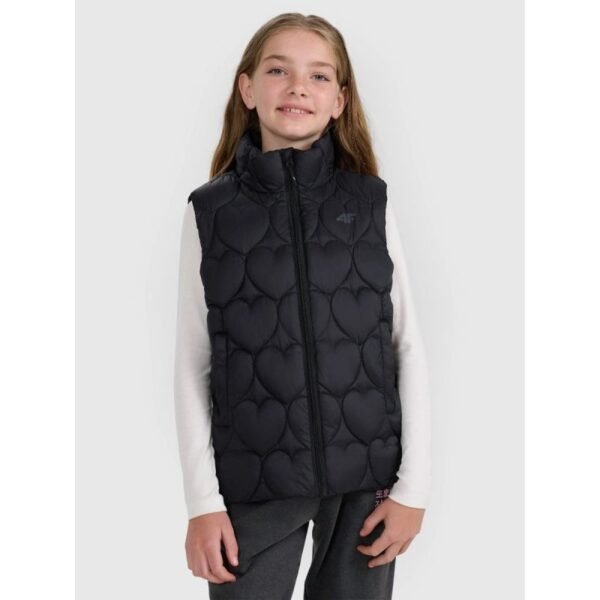 Girls down vest with synthetic filling 4F 4FJRAW25TVJAF323-20S