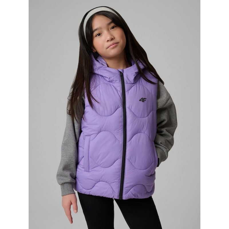 lupin-wear-ca-girls-hooded-vest-4f-4fjrss26tvjaf355-51s-2862677 Girls hooded vest 4F 4FJRSS26TVJAF355-51S - Image 1