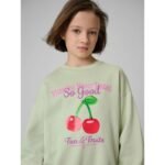 Girls loose sweatshirt without hood 4F 4FJRSS26TSWSF2903-47S - Image 4