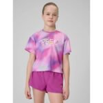 Girls quick-drying sports T-shirt 4F 4FJRSS26TFTSF2394-90A