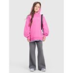 Girls sweatshirt with hood, open, 4F 4FJRAW25TSWSF2439-54S - Image 4