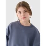 Girls sweatshirt without a hood, 4F 4FJRSS24TSWSF1331-32S - Image 5