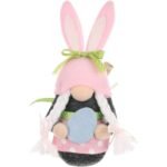 Gnome Bunny Girl 20cm Pink with Gift Bag Spring Decoration - Image 2