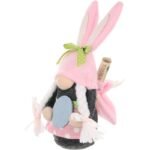 Gnome Bunny Girl 20cm Pink with Gift Bag Spring Decoration - Image 3