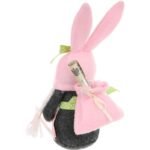 Gnome Bunny Girl 20cm Pink with Gift Bag Spring Decoration - Image 5