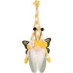 GNOME BUTTERFLY YELLOW 25CM SPRING DECORATION - Image 2