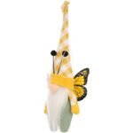 GNOME BUTTERFLY YELLOW 25CM SPRING DECORATION - Image 3