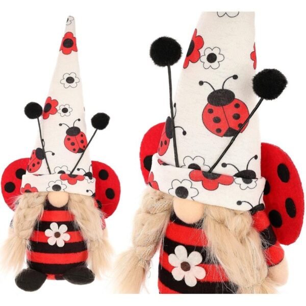 GNOME LADYBUG GIRL 24CM SPRING DECORATION