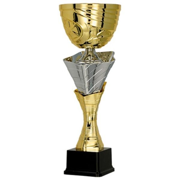 Gold and silver metal cup
