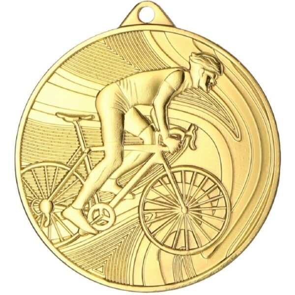 Gold medal - cycling - steel medal
