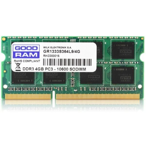 GoodRam GR1600S364L11S/4G Memory (DDR3 SO-DIMM; 1 x 4 GB; 1600 MHz; CL11)