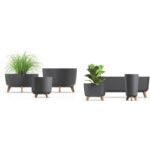 GRACIA SQUARE FLOWERPOT 24x24CM ANTHRACITE - Image 3