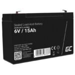 GREEN CELL GEL BATTERY AGM40 6V 15AH