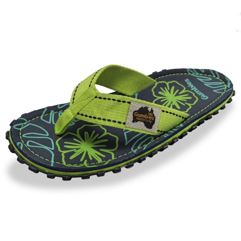 lupin-wear-ca-gumbies-islander-flip-flops-lime-hibiscus-gu-ffisl148-1526123 Gumbies Islander Flip-Flops Lime Hibiscus GU-FFISL148 - Image 1