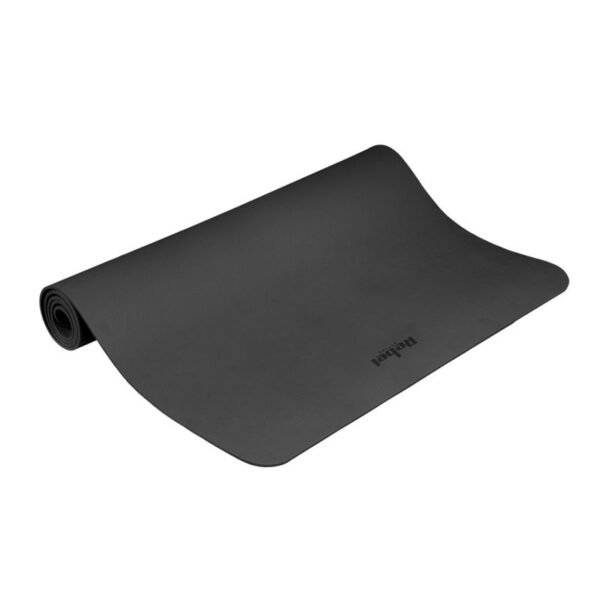 Gymnastics mat for yoga, pilates, fitness, 200x115cm, 1cm thick, TPE material, black, REBEL ACTIVE
