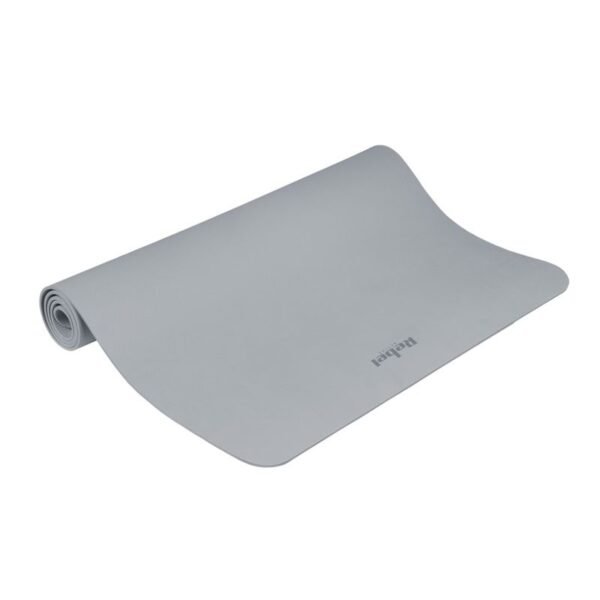 Gymnastics mat for yoga, pilates, fitness, 200x115cm, 1cm thick, TPE material, gray, REBEL ACTIVE
